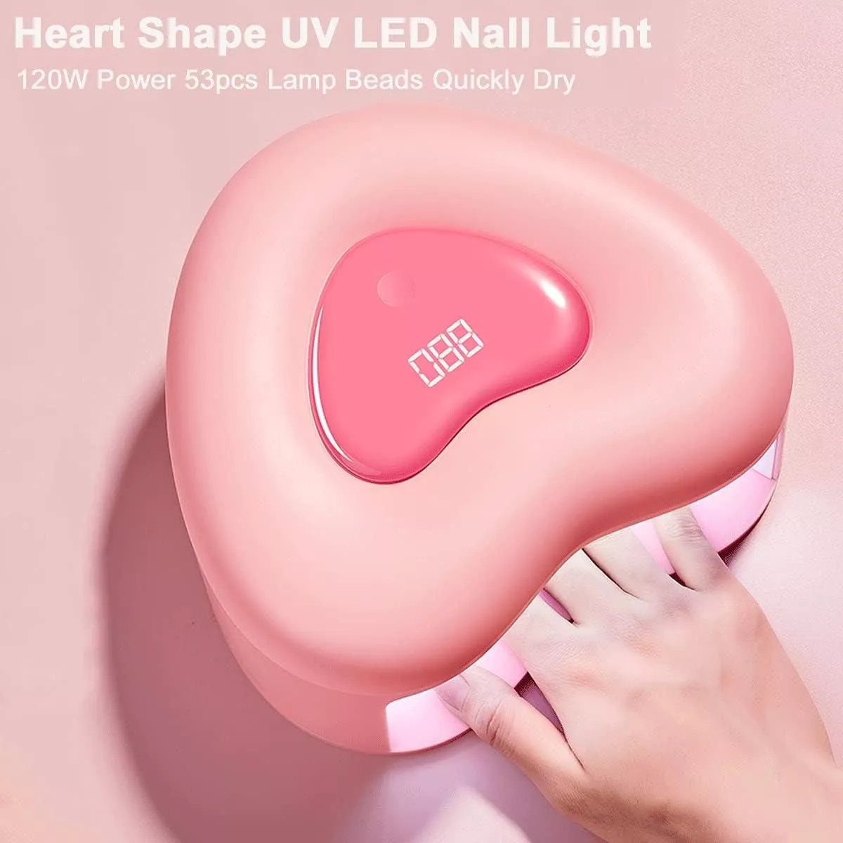Drying Nails Lamp 280W Pink Heart Shaped UV LED Nail Lamp For Manicure Nail Dryer Machine Gel Nail Polish Auto Sensing Nail Tool Drying Nails Lamp 280W Pink Heart Shaped UV LED Nail Lamp For Manicure Nail Dryer Machine Gel Nail Polish Auto Sensing Nail Tool